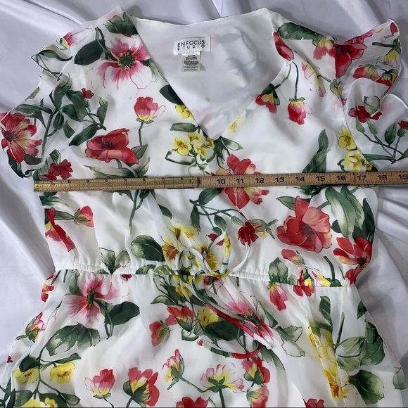 EnFocus Studio Floral flowy one piece dress SZ M/L - Picture 8 of 10